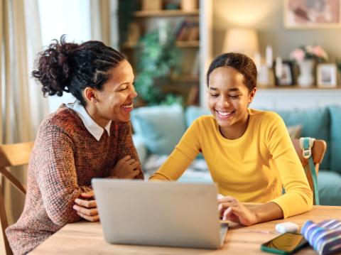 father child home family homework daughter girl cheerful teenage parent education laptop teen teaching childhood man  learning together school computer internet teacher tutor black 