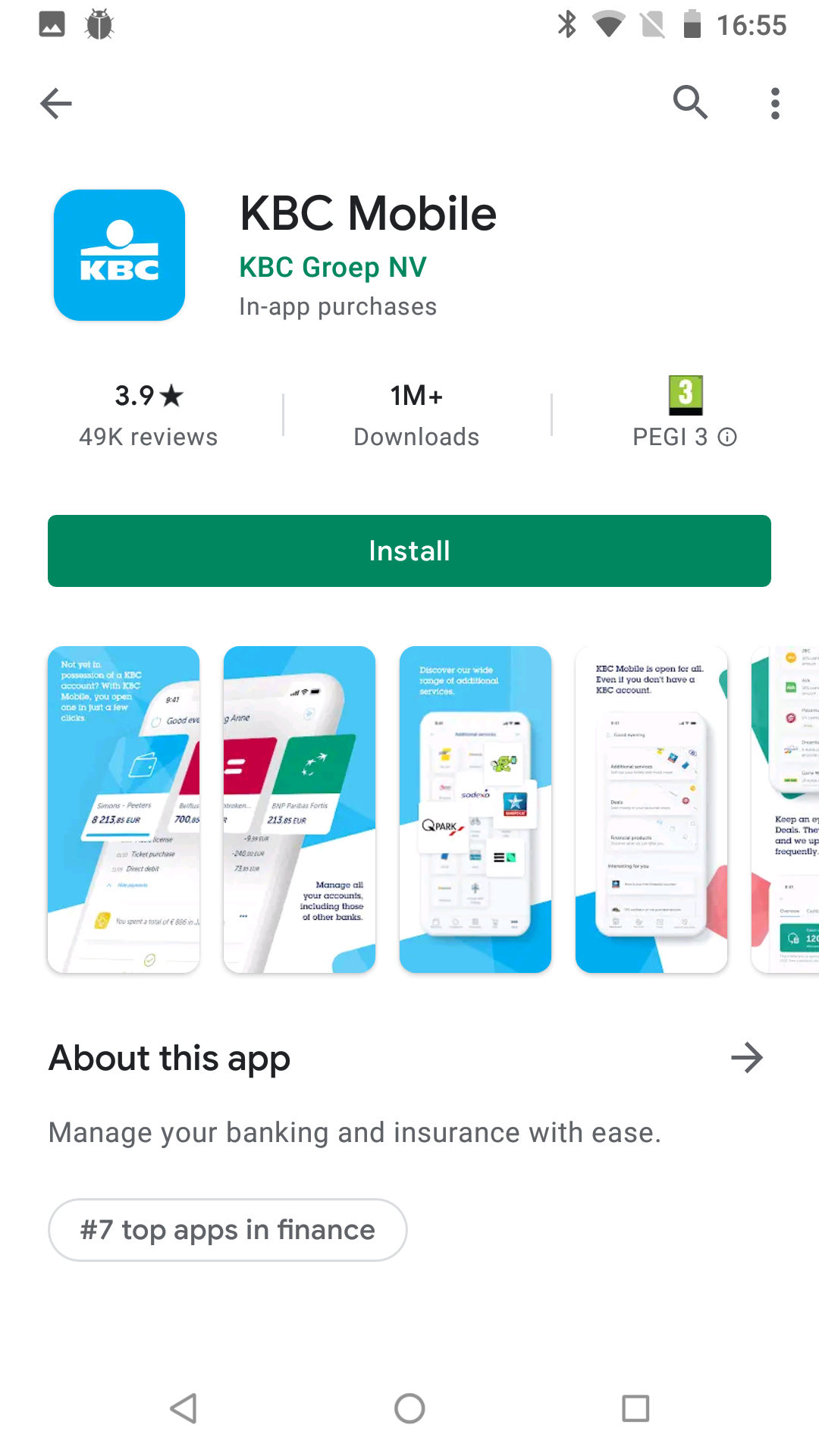 How to install the KBC Brussels Mobile app for Androids KBC Brussels Bank & Insurance