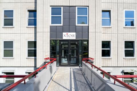 THE HAGUE, NETHERLANDS - JUNE 30, 2019: Xior student apartments. Xior Student Housing NV is a Belgian real estate company that specialises in the student housing sector in Belgium and the Netherlands.