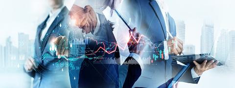 Business analyzing and calculating financial data for long term investment growth goals and company finance balance, Business strategy and planning of target. customer connection, Economic analysis.