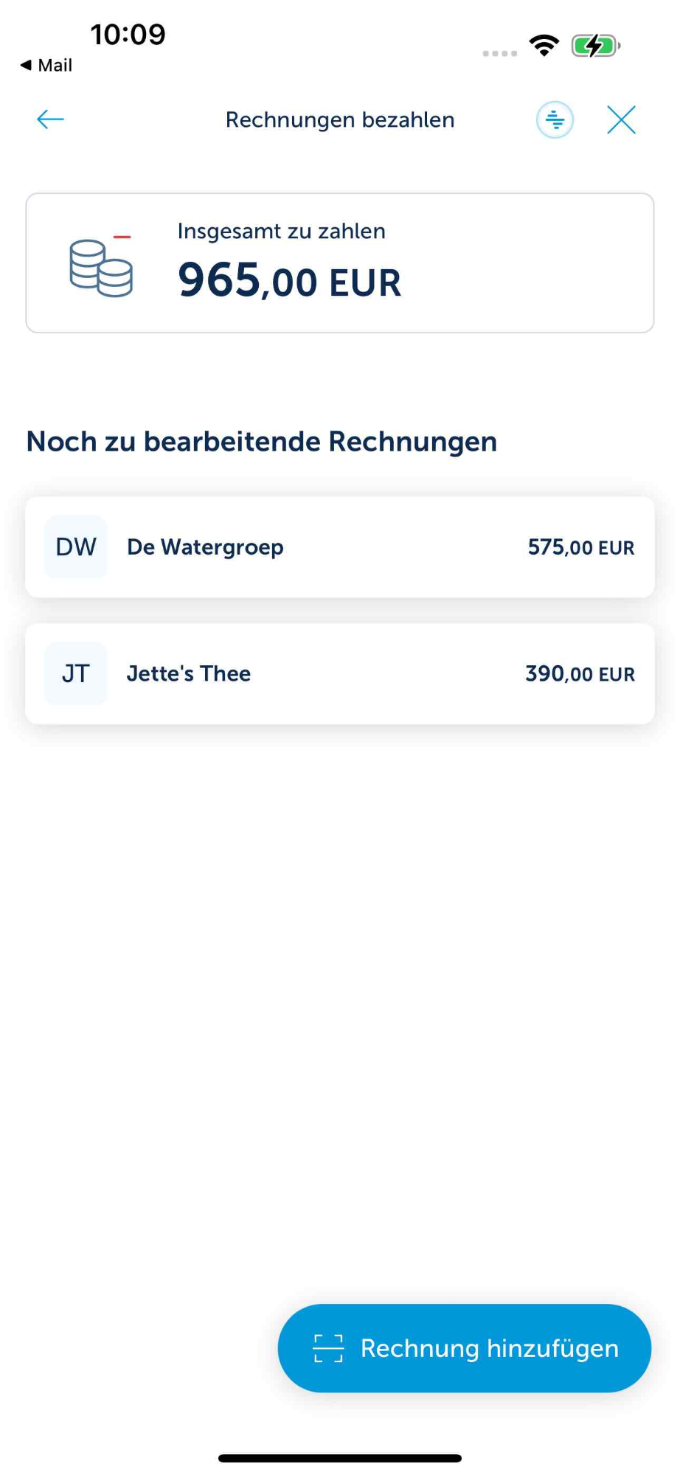 In KBC Mobile krijg je een handig overzicht van al je openstaande en betaalde facturen te zien
