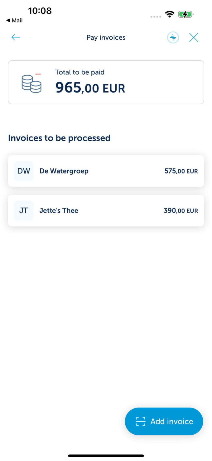 In KBC Mobile krijg je een handig overzicht van al je openstaande en betaalde facturen te zien