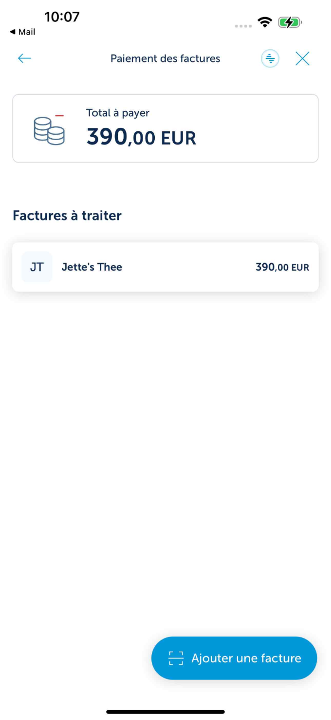 In KBC Mobile krijg je een handig overzicht van al je openstaande en betaalde facturen te zien