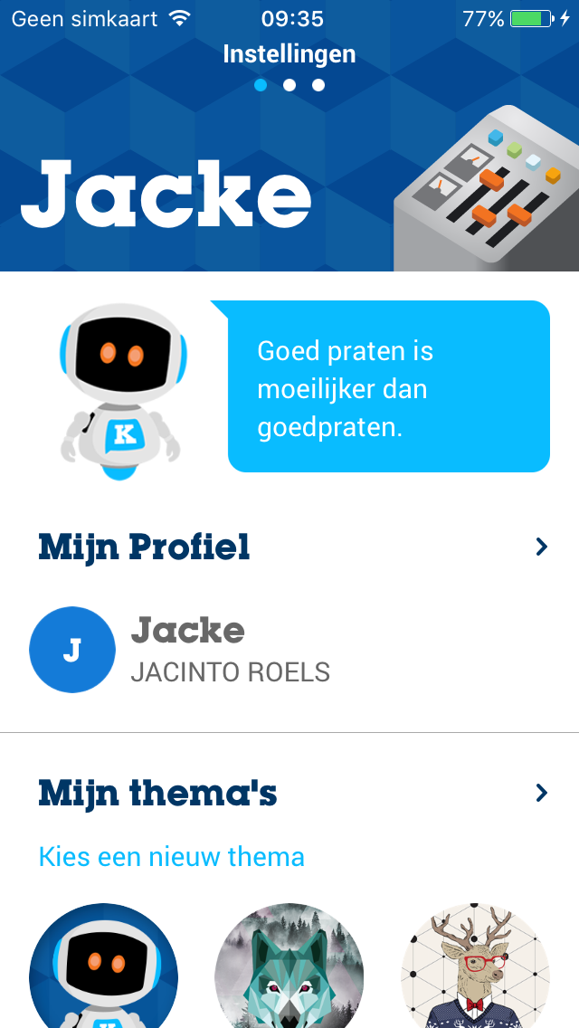 K'Ching personaliseren