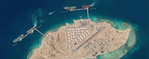 High-Resolution Satellite View of Kharg Island, Iran: Strategic Crude Oil Terminal and Energy Infrastructure in the Persian Gulf amid Regional Tensions